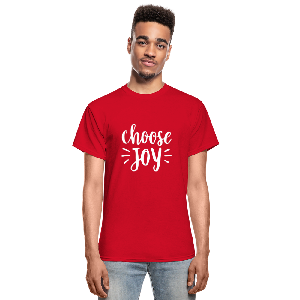 Choose Joy Gildan Ultra Cotton Adult T-Shirt - red