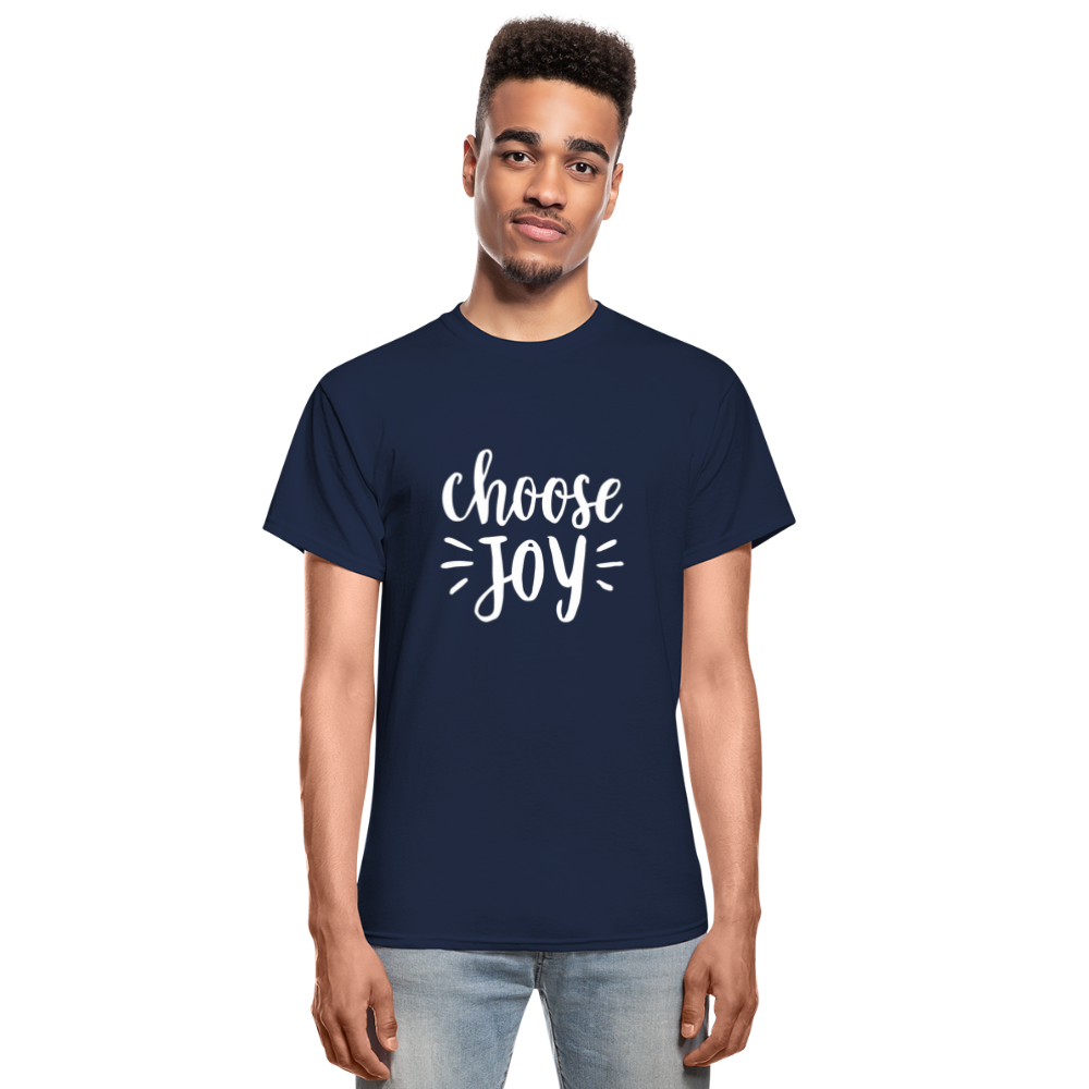 Choose Joy Gildan Ultra Cotton Adult T-Shirt - navy