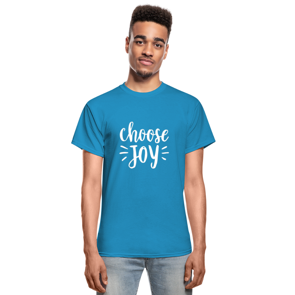 Choose Joy Gildan Ultra Cotton Adult T-Shirt - turquoise