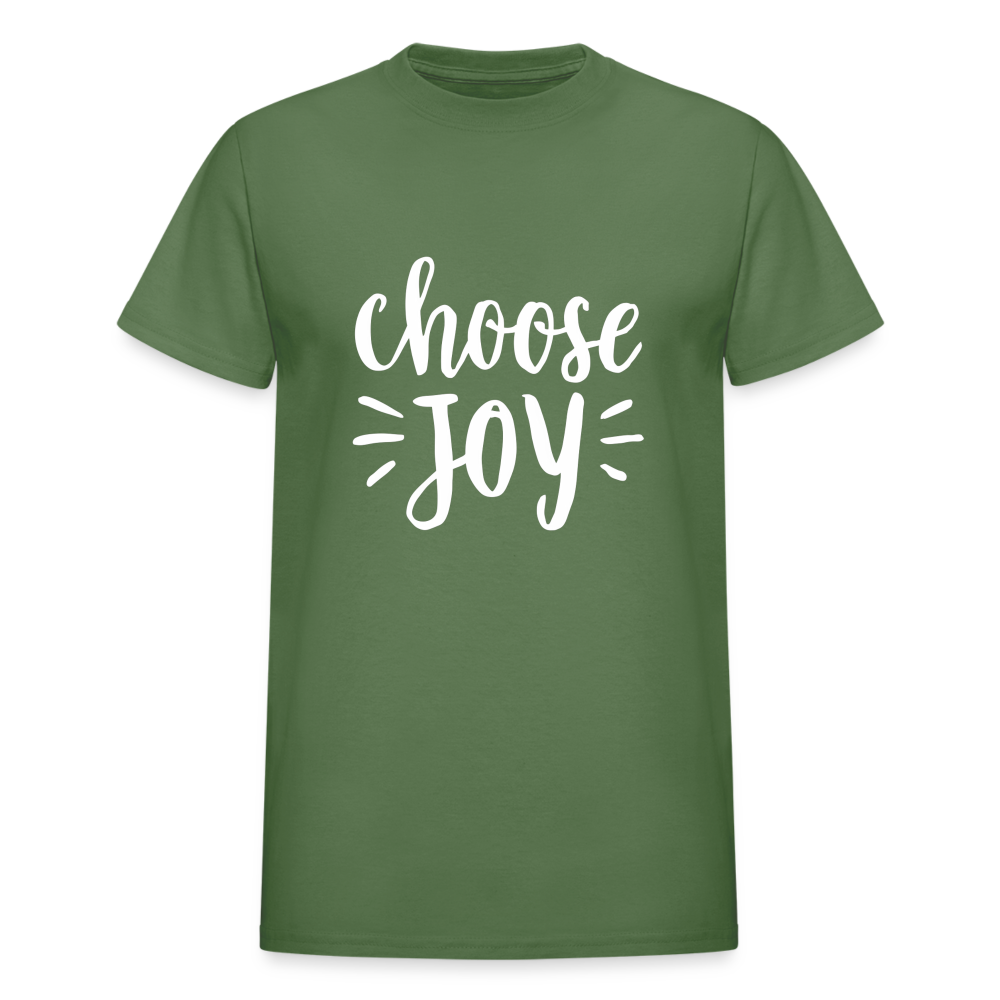 Choose Joy Gildan Ultra Cotton Adult T-Shirt - military green