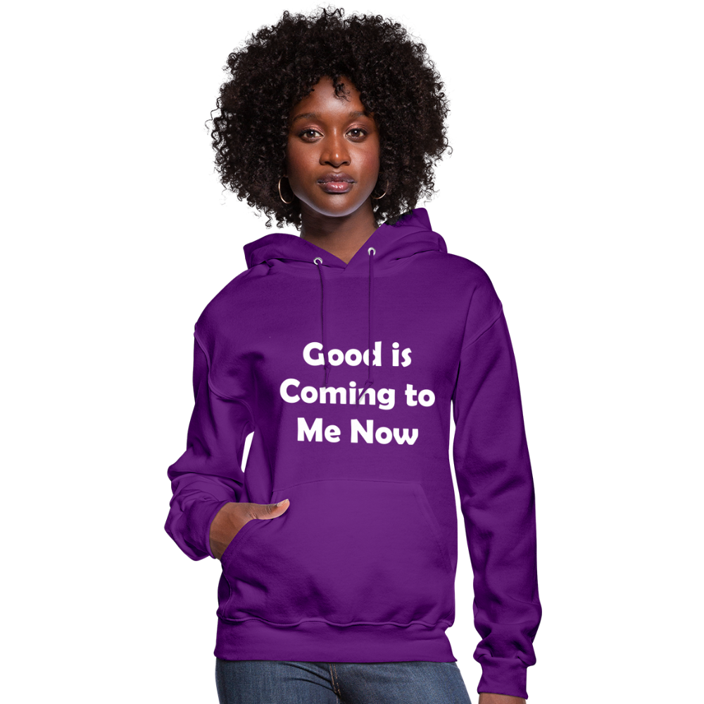 Good is Coming to Me Now Women's Hoodie - purple