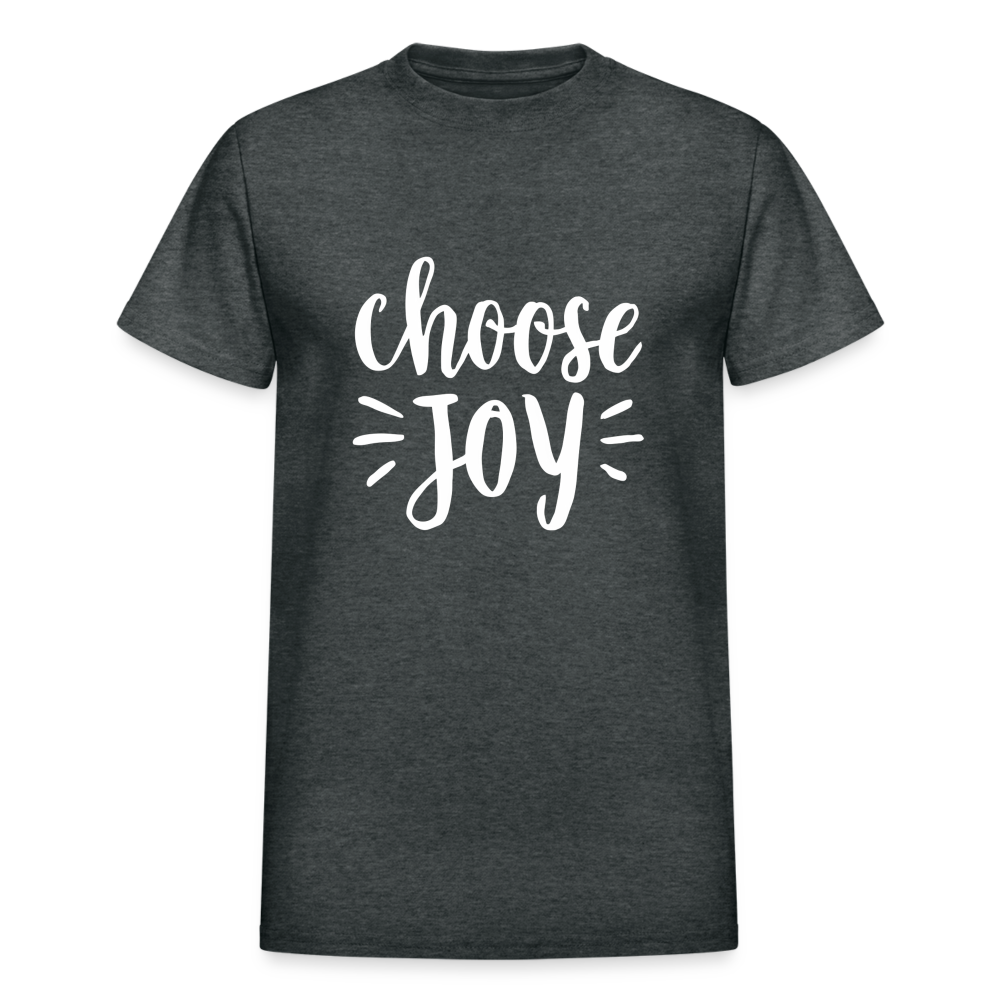 Choose Joy Gildan Ultra Cotton Adult T-Shirt - deep heather