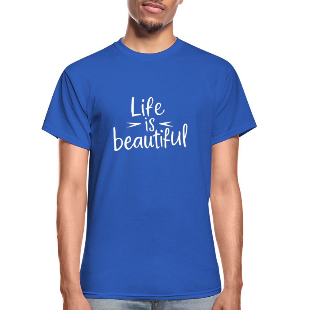 Life is Beautiful Gildan Ultra Cotton Adult T-Shirt - royal blue