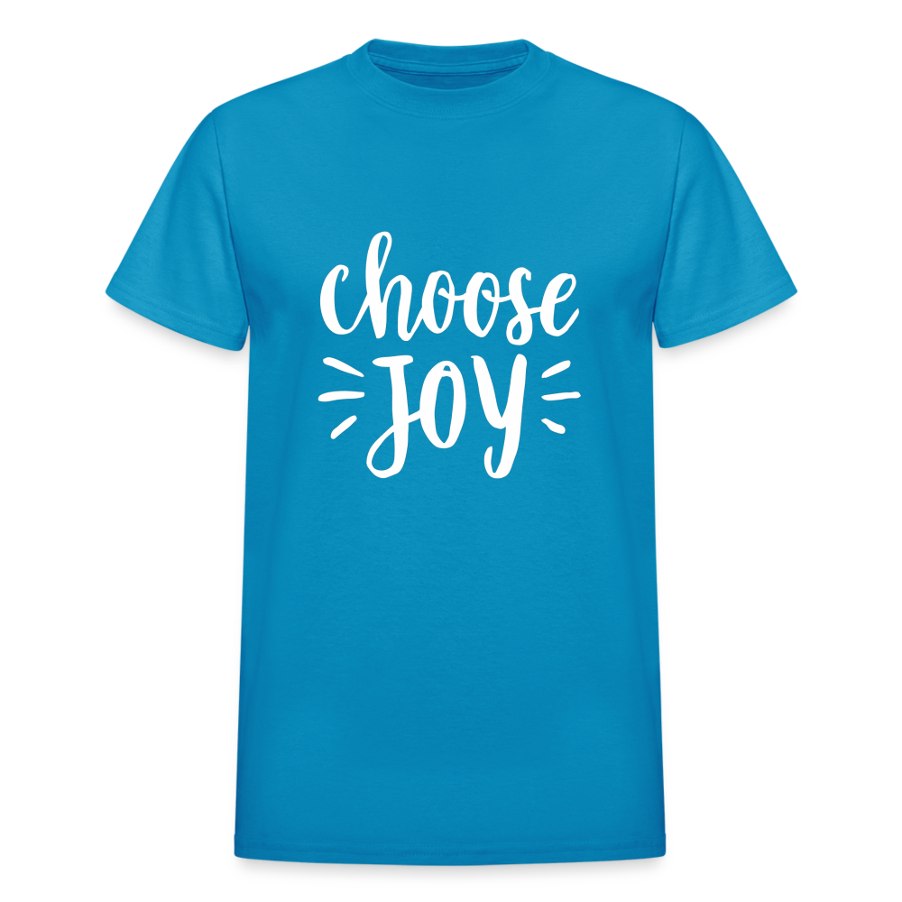 Choose Joy Gildan Ultra Cotton Adult T-Shirt - turquoise