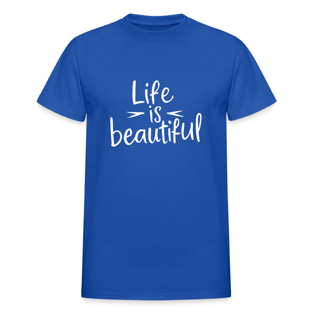 Life is Beautiful Gildan Ultra Cotton Adult T-Shirt - royal blue